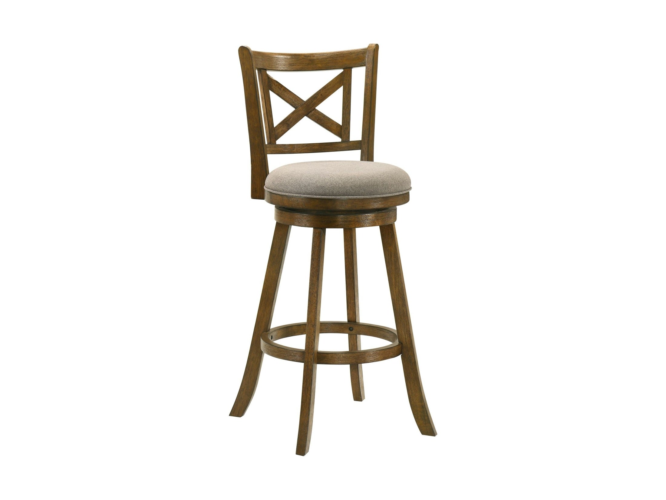Kodi - Modern Farmhouse Swivel Wood Bar Height Kitchen Bar Stool