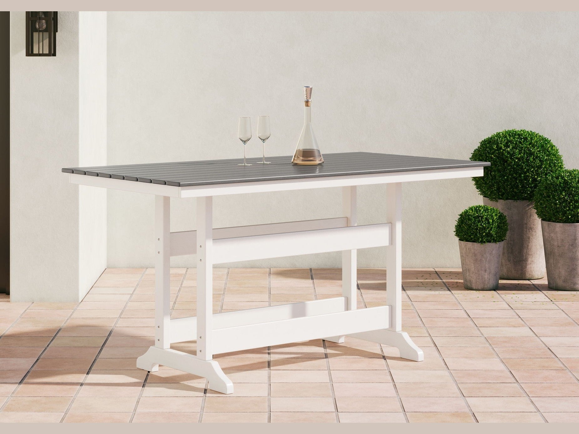 Transville - Counter Table W/Umb Opt