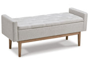 Briarson - Storage Bench - Beige / Brown