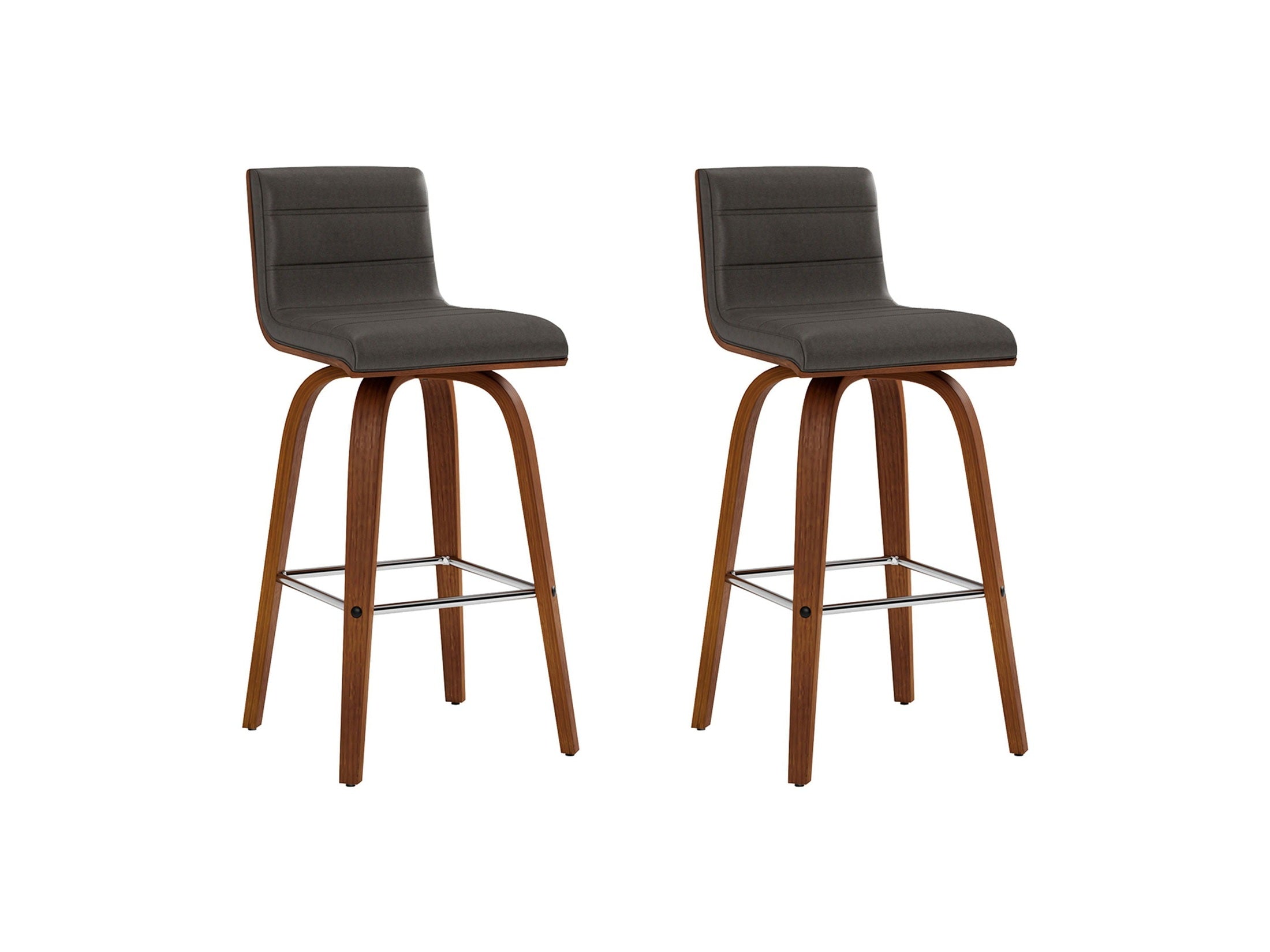 Vienna - 30" Swivel Bar Stool - Walnut Wood