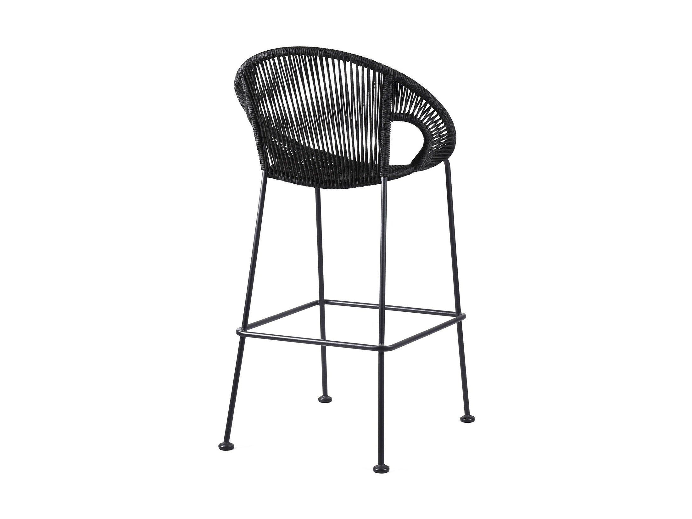 Acapulco - Indoor Outdoor Steel Bar Stool With Rope Set