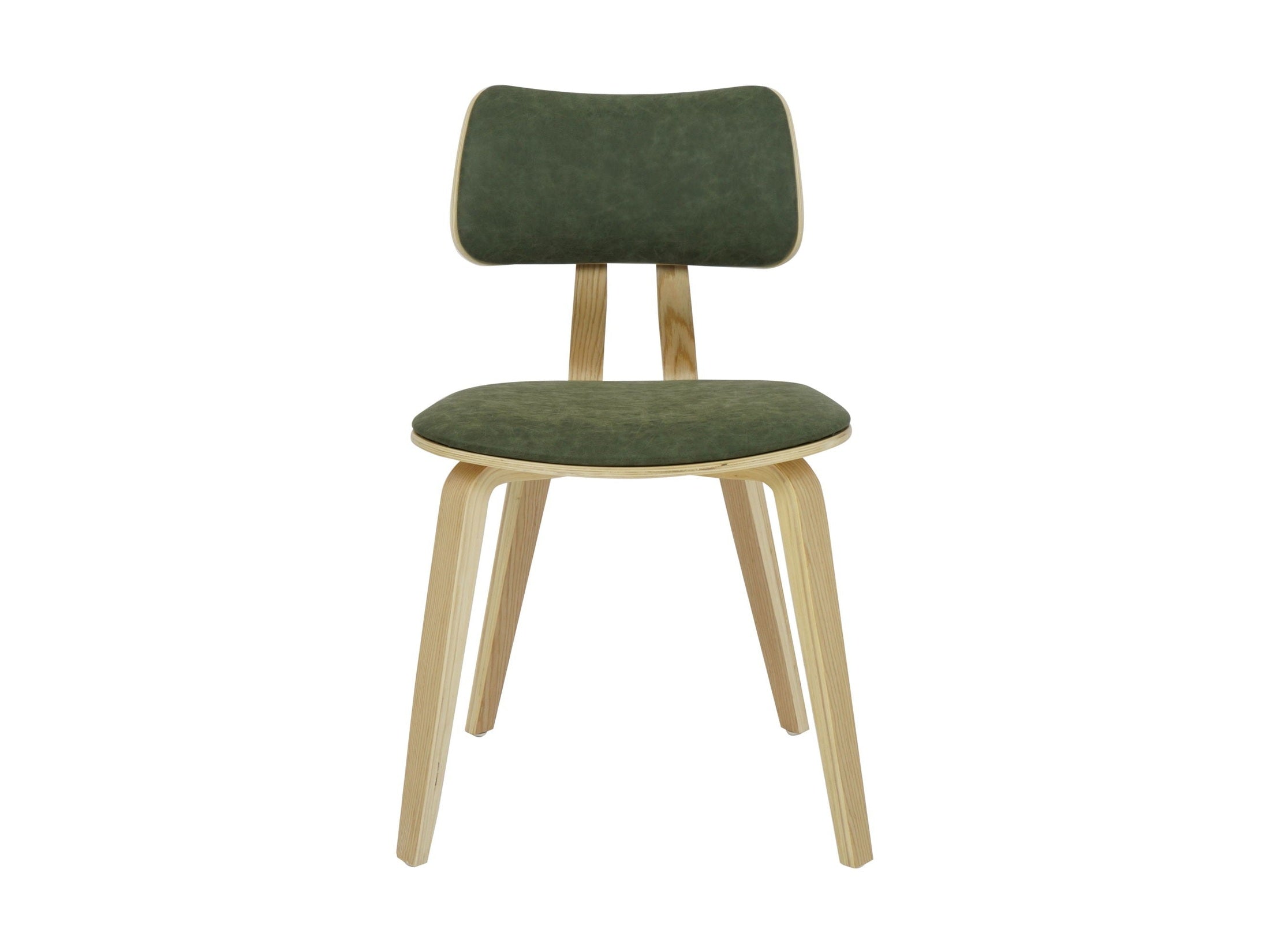 Jaguar - Curved Back Wood Dining Chair With Faux Leather Seat