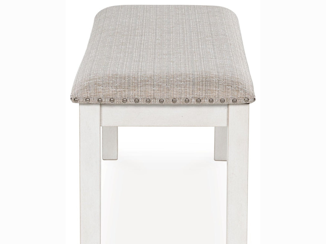 Robbinsdale - Large Upholstered Dining Room Bench - Antique White