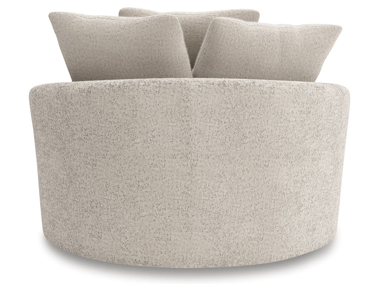 Snodoodle - Oversized Swivel Accent Chair - Arctic