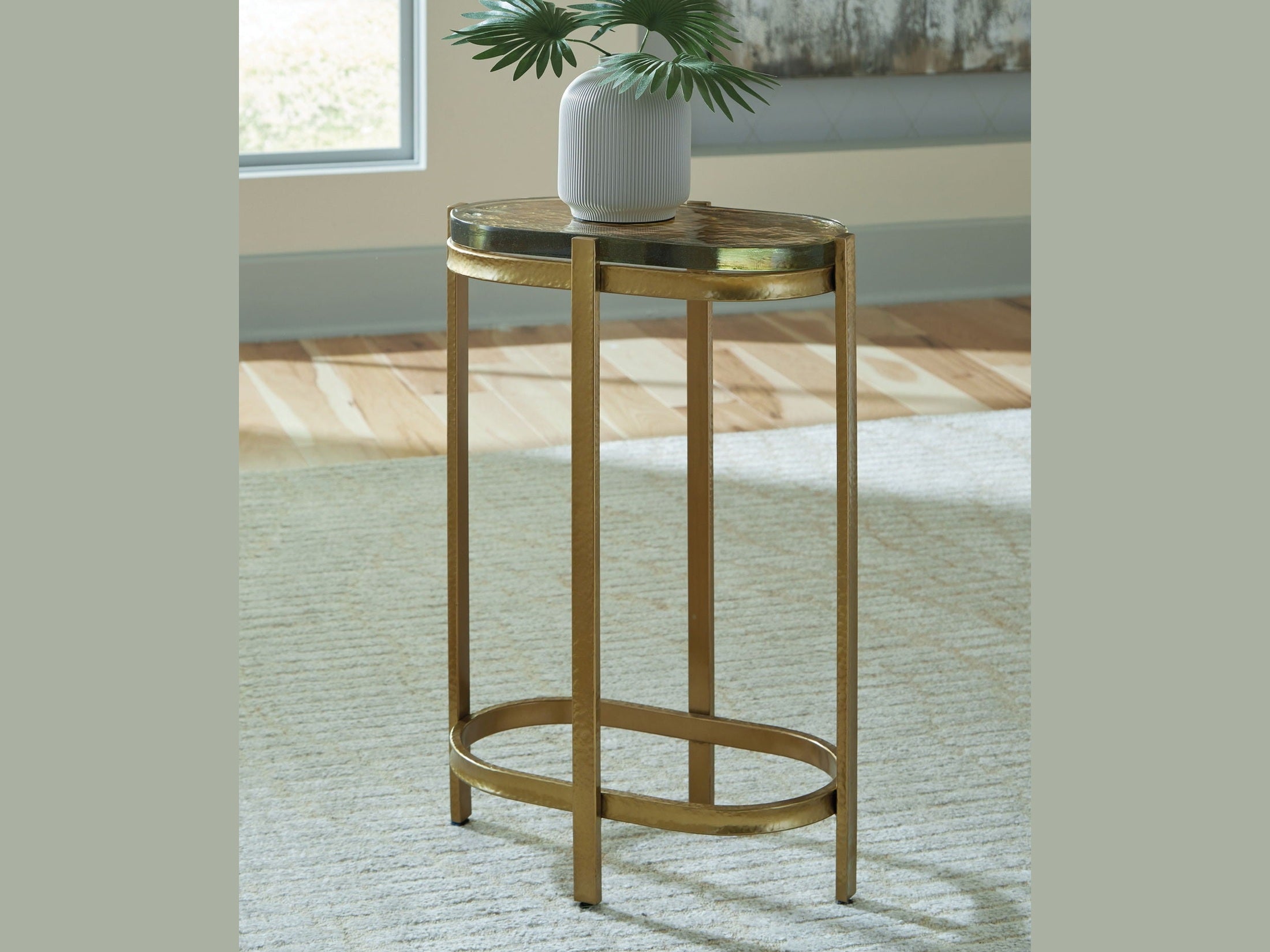 Porterville - Accent Table - Gold Finish