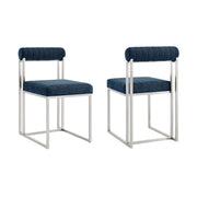 Anastasia - Dining Room Chair Set With Brushed Silver Frame