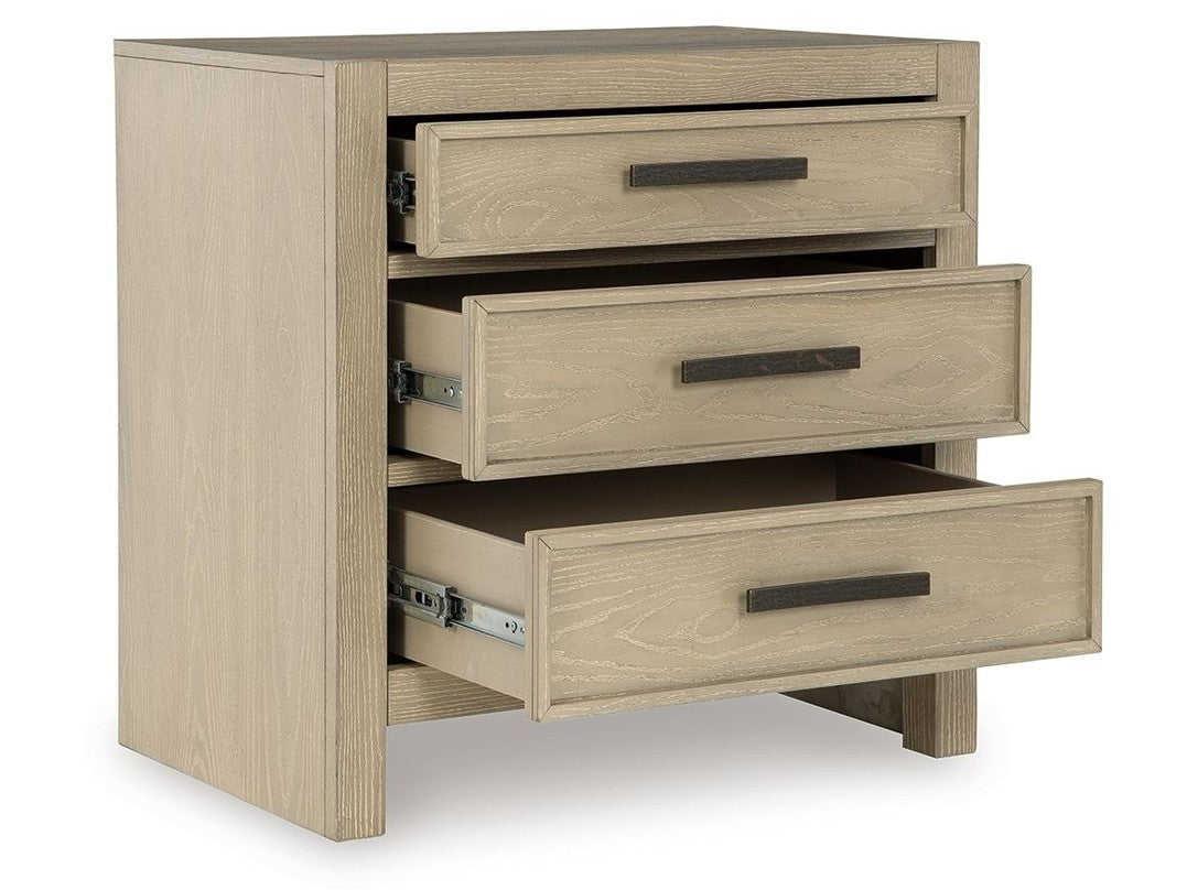 Calmoro - Three Drawer Night Stand - Gray