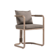 Baja - Outdoor Armchair With Cushion - Brown Eucalyptus / Brown