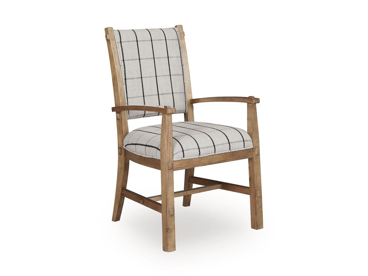 Ridgester - Dining Upholstered Arm Chair (Set of 2) - Light Brown