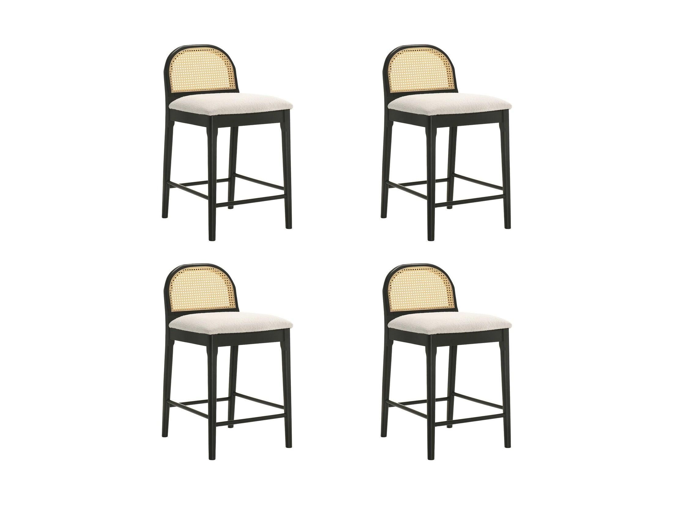 Lucio - Modern Farmhouse Wood Counter Height Kitchen Bar Stool