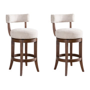 Mystic - Solid Wood Upholstered 26" Counter Height Swivel Barstool