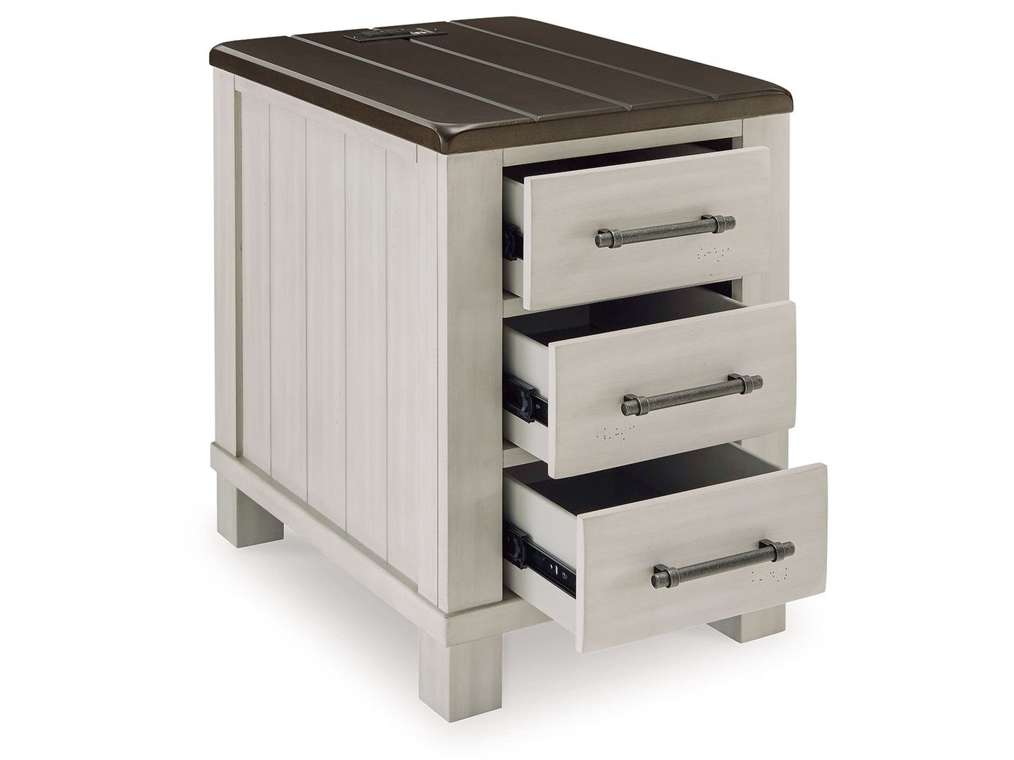 Darborn - Chair Side End Table - Gray / Brown