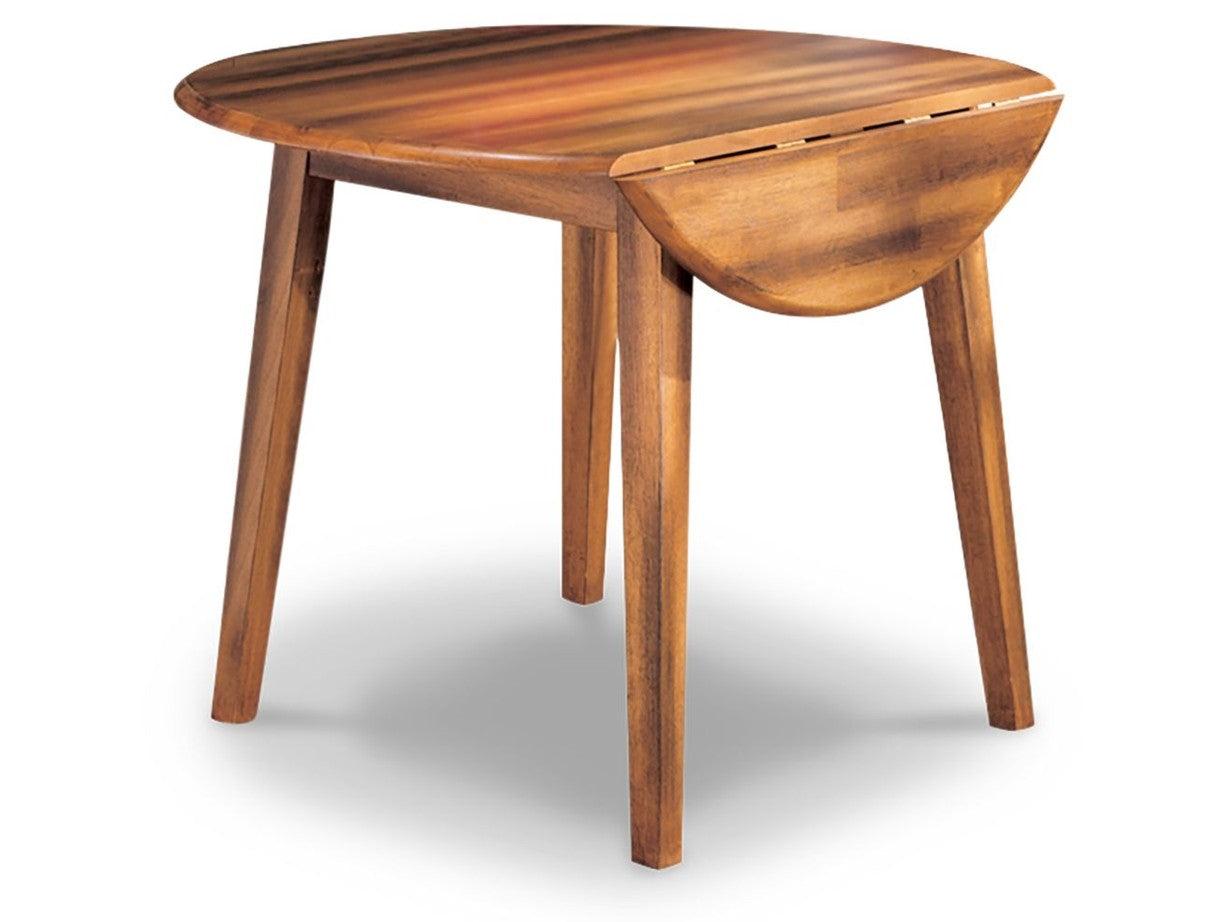 Berringer - Round DRM Drop Leaf Table - Rustic Brown