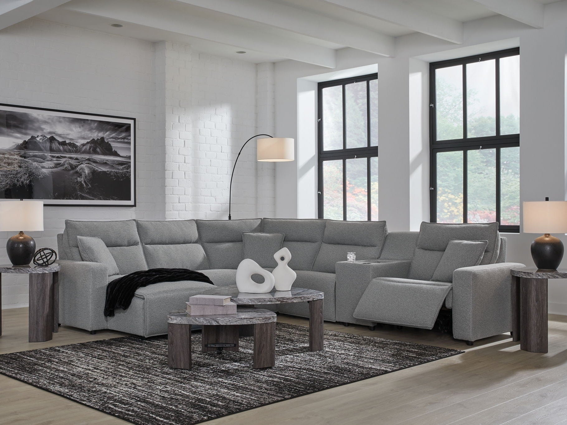 Modmax II - Reclining Sectional - Salt And Pepper