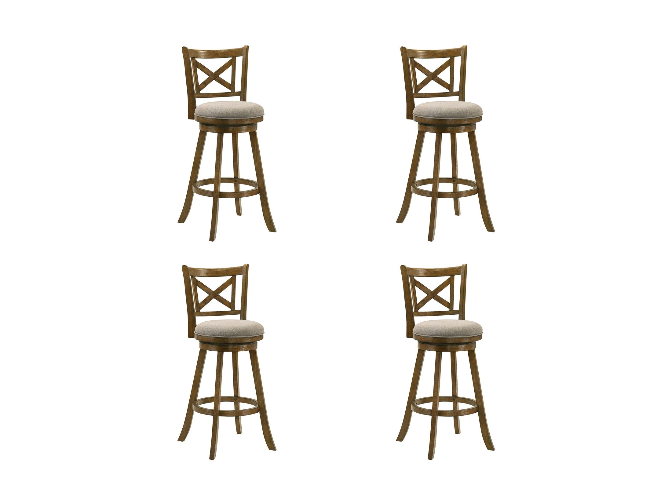 Kodi - Modern Farmhouse Swivel Wood Bar Height Kitchen Bar Stool