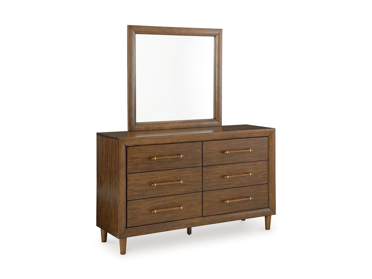 Lyncott - Dresser And Mirror - Brown