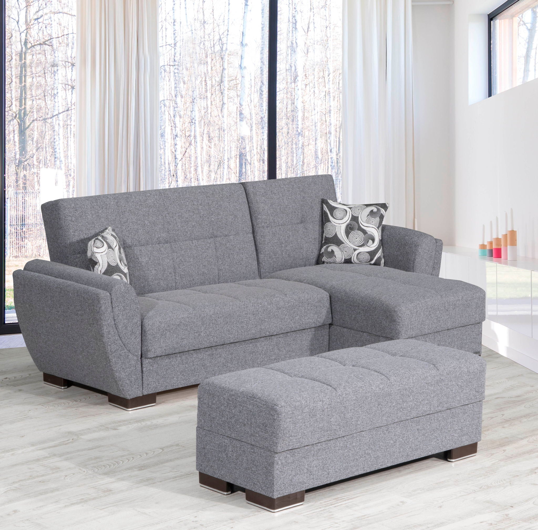Ottomanson Armada Air - Upholstered Ottoman With Storage - Polyester