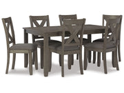 Caitbrook - RECT DRM Table Set (Set of 7) - Gray