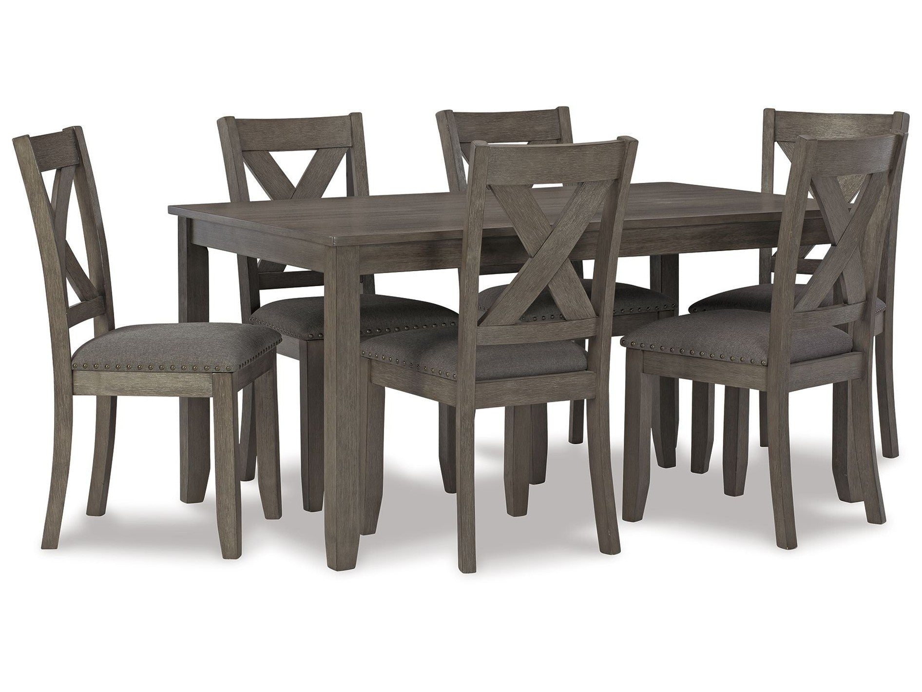 Caitbrook - RECT DRM Table Set (Set of 7) - Gray