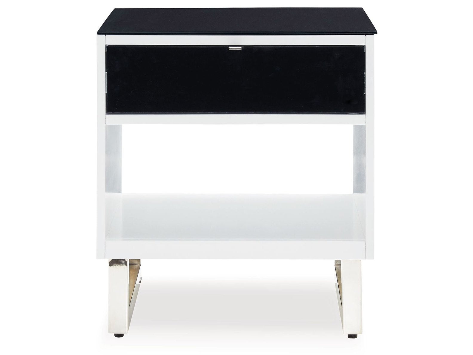Gardoni - Rectangular End Table - White / Black