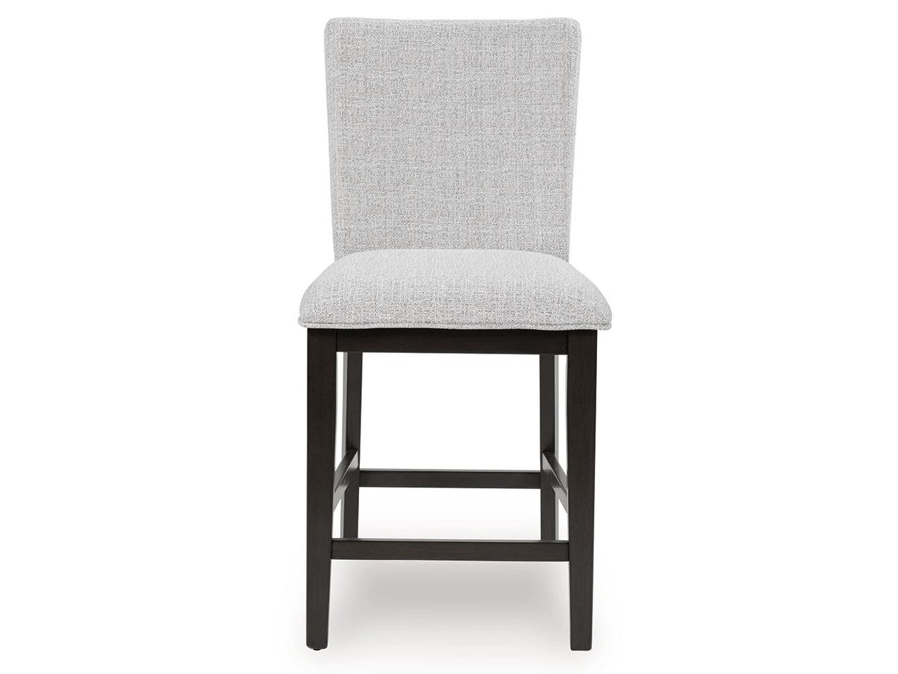 Neymorton - Upholstered Barstool (Set of 2) - Dark Grayish Brown