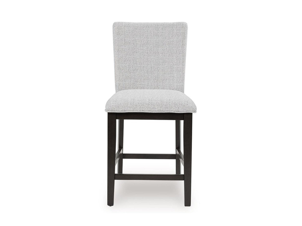 Neymorton - Upholstered Barstool (Set of 2) - Dark Grayish Brown