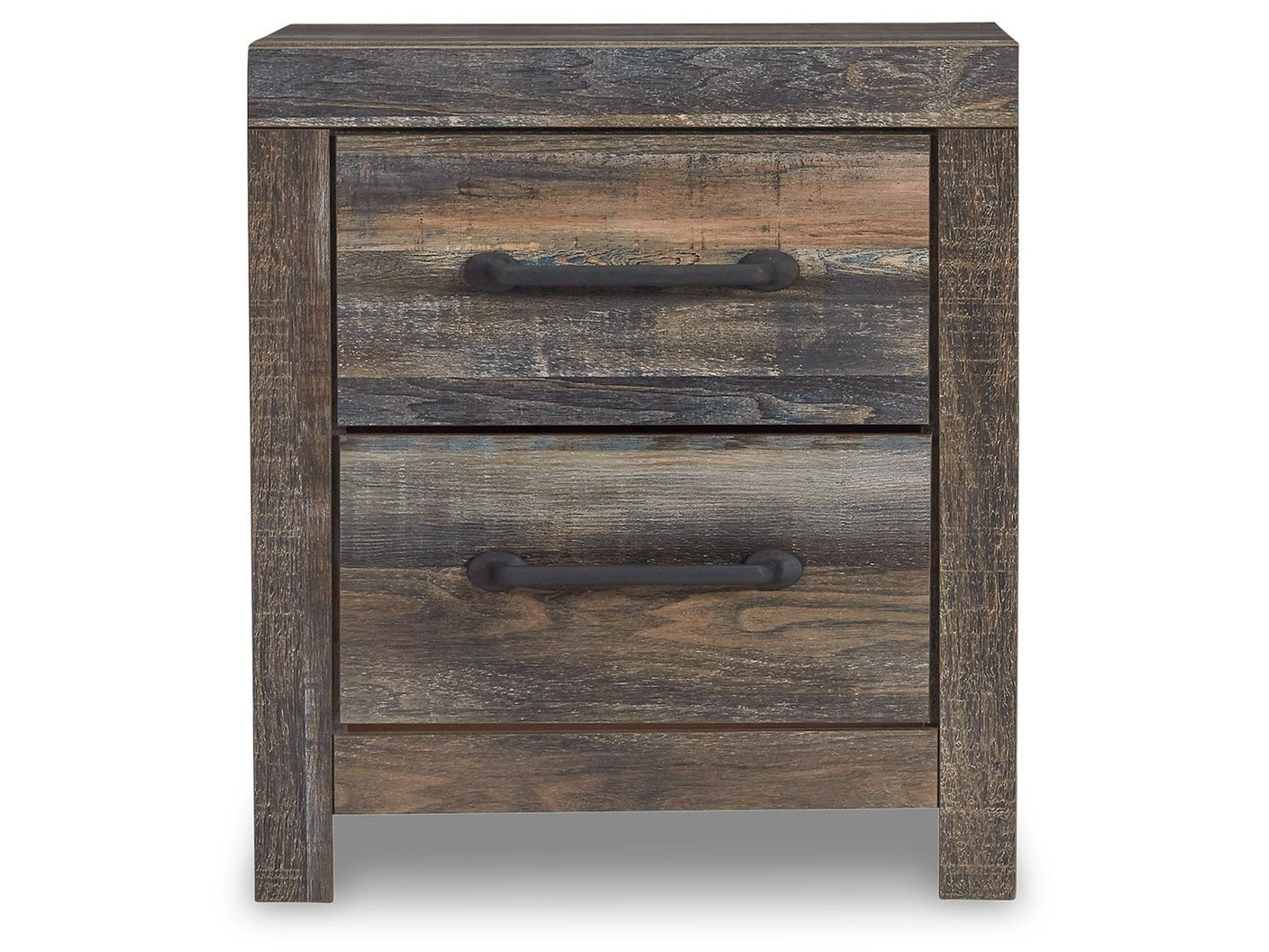 Drystan - Two Drawer Night Stand - Brown / Beige