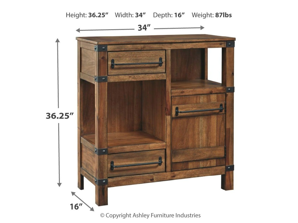 Roybeck - Accent Cabinet - Light Brown / Bronze