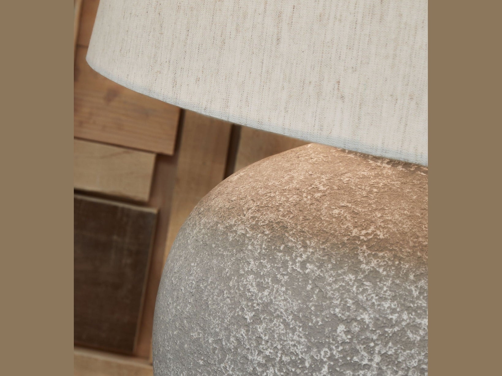 Dreward - Paper Table Lamp - Distressed Gray