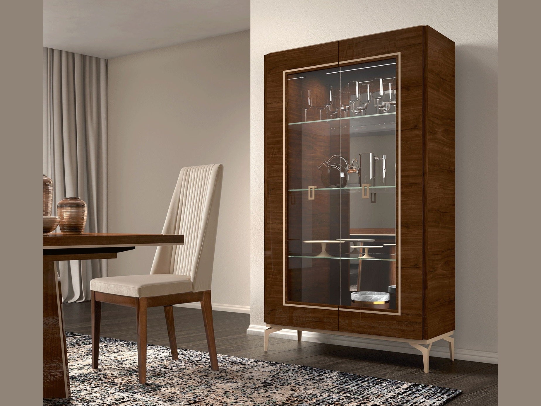 Eva - 2 Door China - Dark Brown