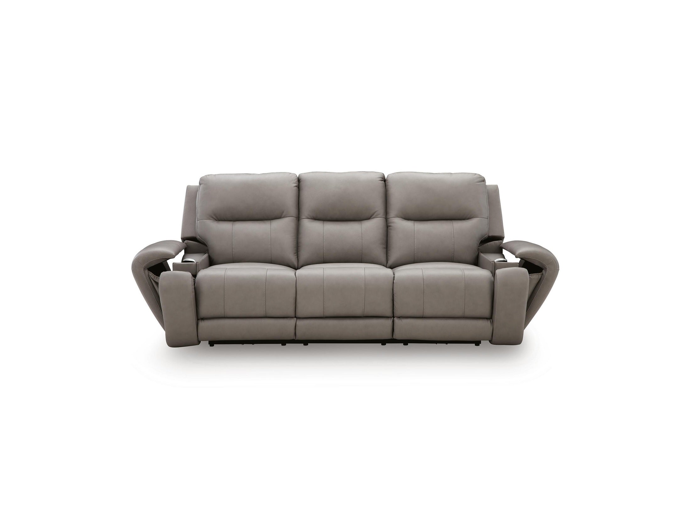 Real Moments - Power Reclining Sofa With Audio Seating - Ash