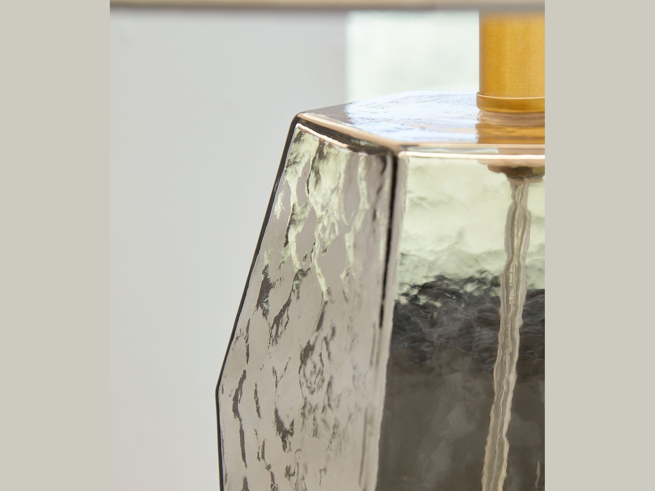 Taylow - Glass Table Lamp  - Gray