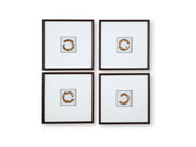 Dallbourne - Wall Art Set (Set of 4) - White / Gold Finish