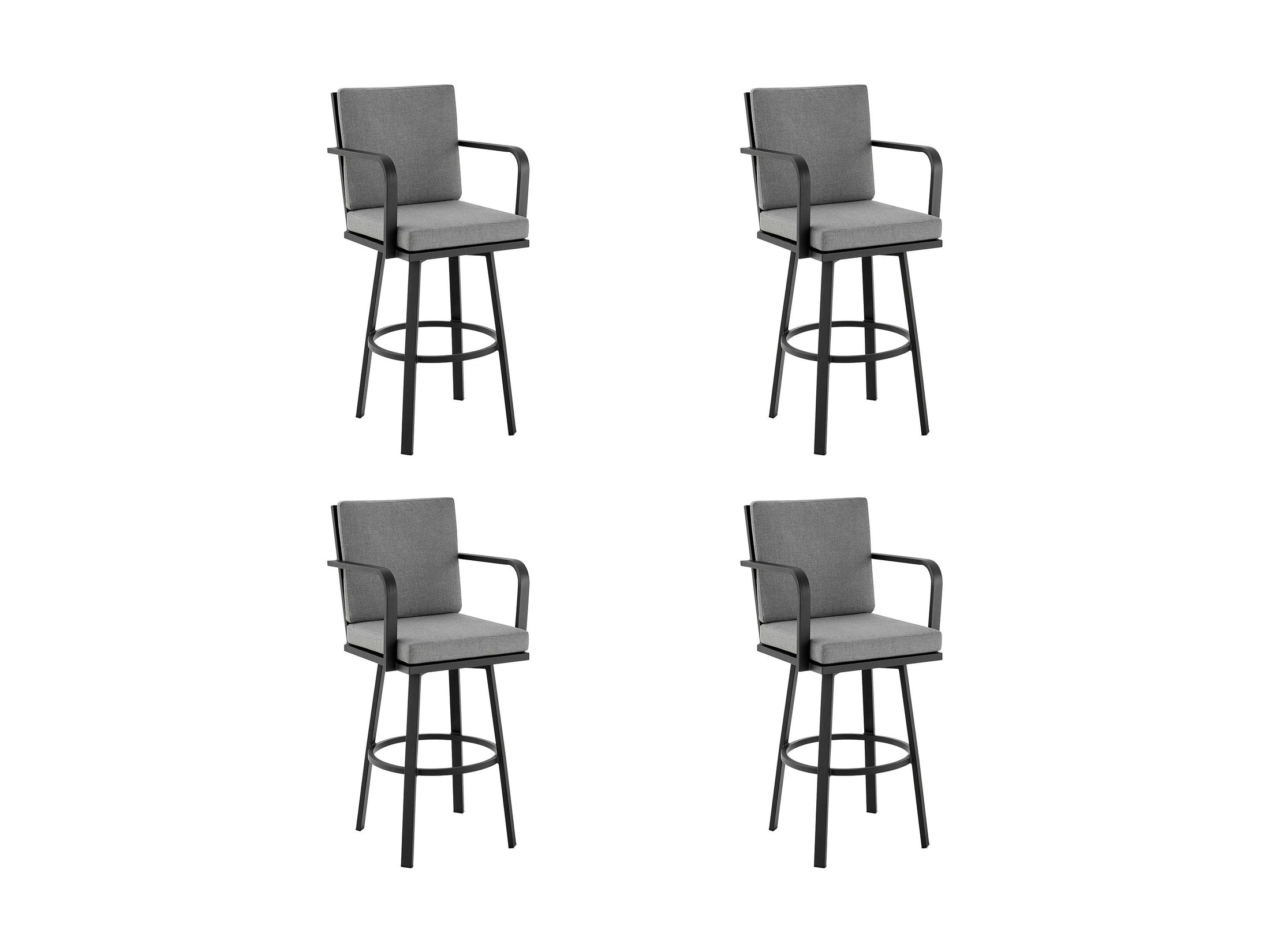 Arnauld - 30" Outdoor Patio Swivel Bar Stool Set