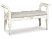 Realyn - Accent Bench - Antique White