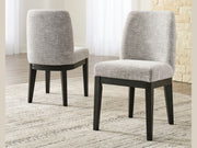 Burkhaus - Dining UPH Side Chair (Set of 2) - Beige / Dark Brown