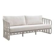 Breeze - Metal Outdoor Sofa With Cushions - Pearl / Cream