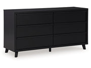 Danziar - Six Drawer Dresser - Black