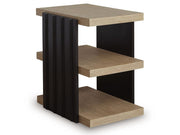 Rylandyn - Rectangular End Table - Black / Light Brown