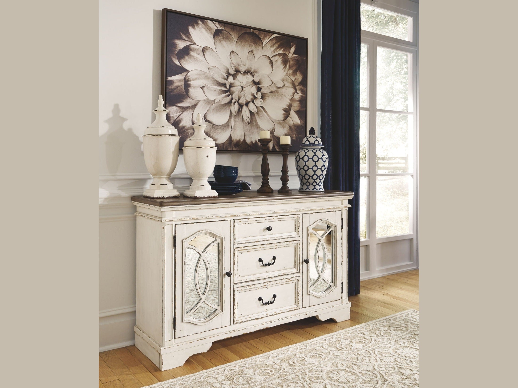 Realyn - Dining Room Server - Chipped White