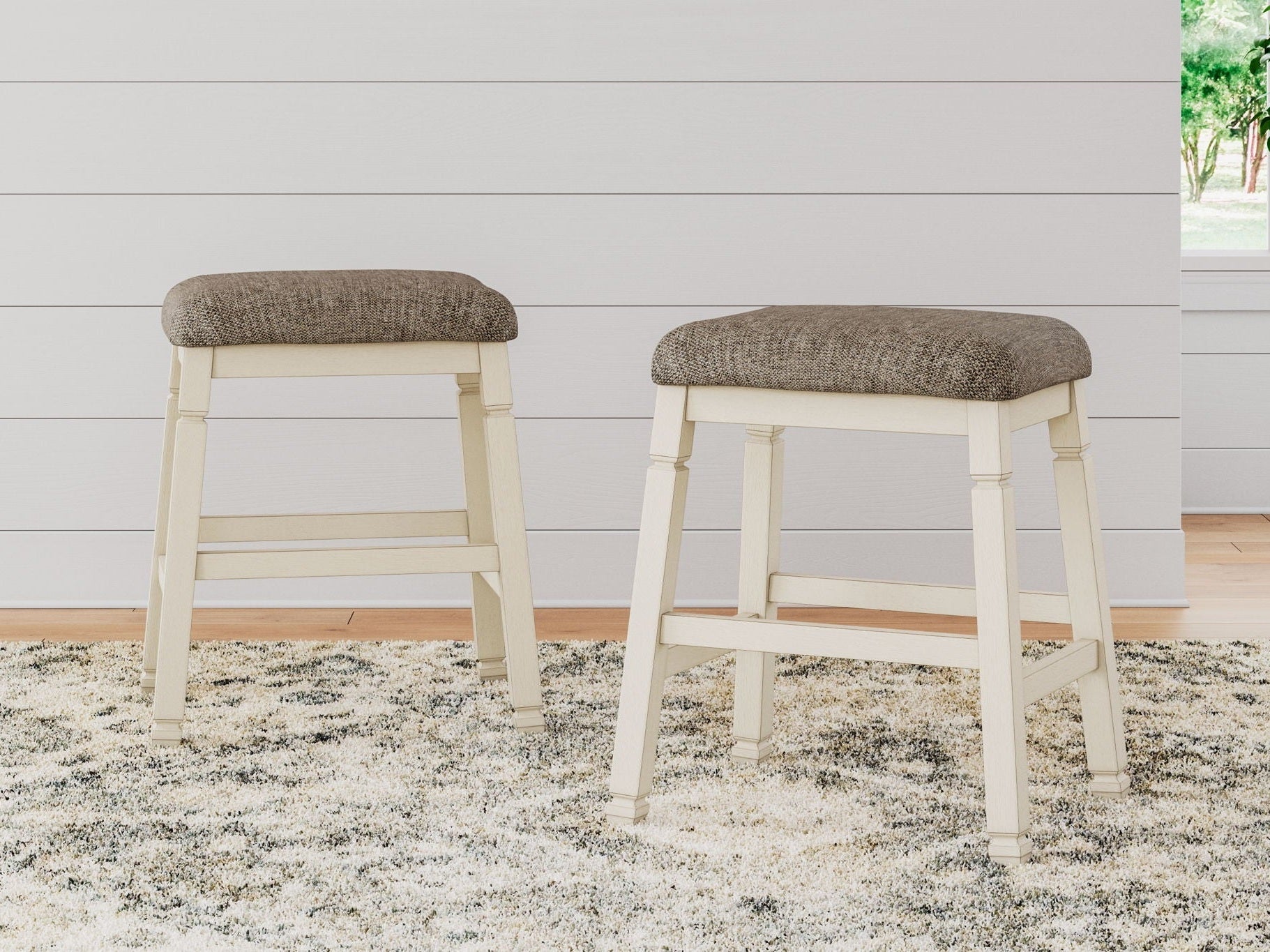 Bolanburg - Upholstered Stool (Set of 2) - Beige