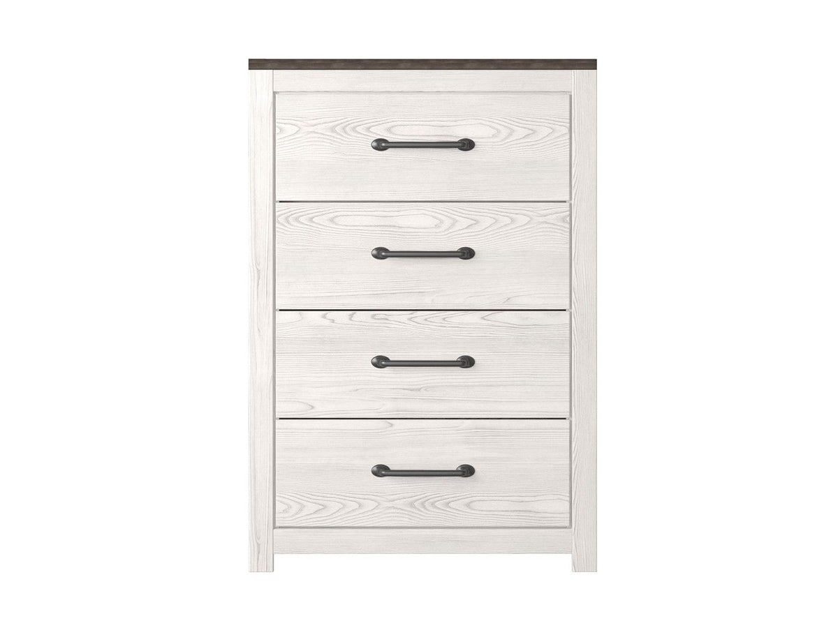 Gerridan - Four Drawer Chest - White / Gray