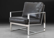 Stone International Febo Modern Leather Accent Chair