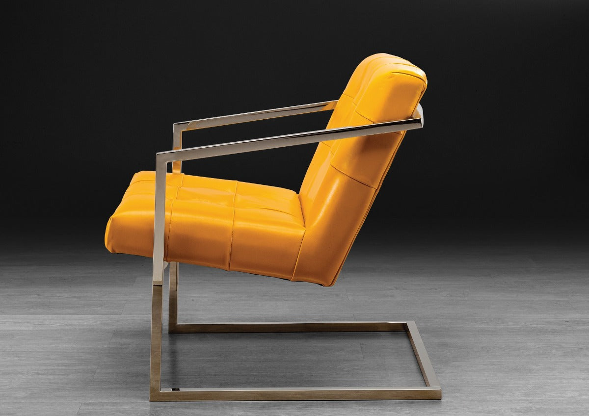 Stone International Dafne Modern Leather Accent Chair