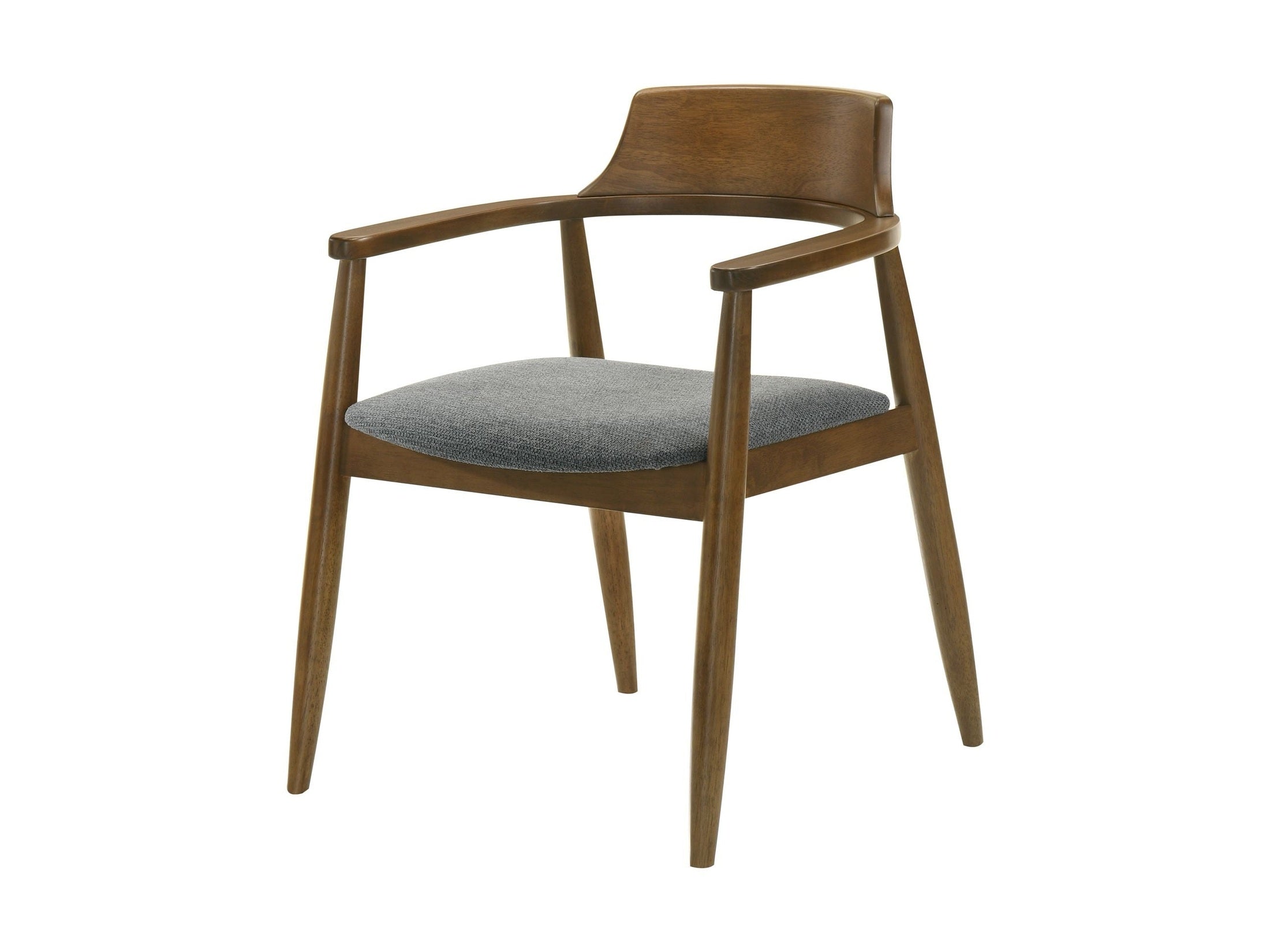 Emorie - Upholstered Solid Wood Dining Chair - Charcoal / Walnut