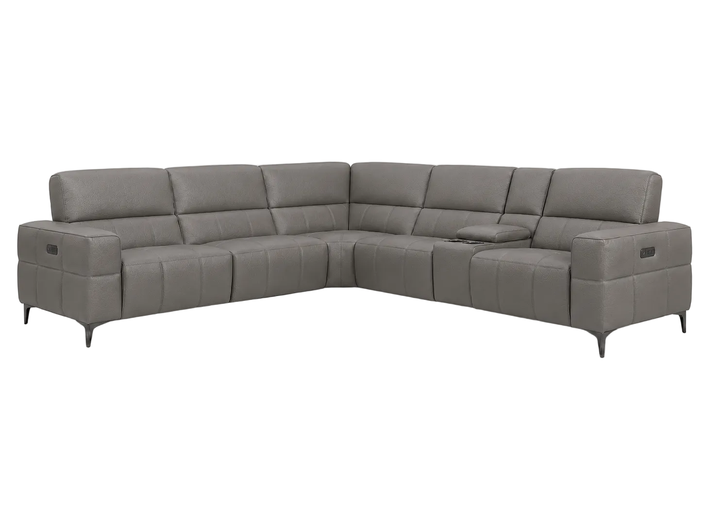 Cubo 6-Piece Sectional Sofa with Recliners, Leather