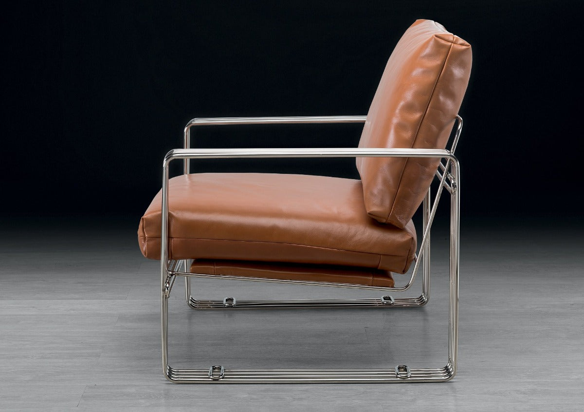 Stone International Febo Modern Leather Accent Chair