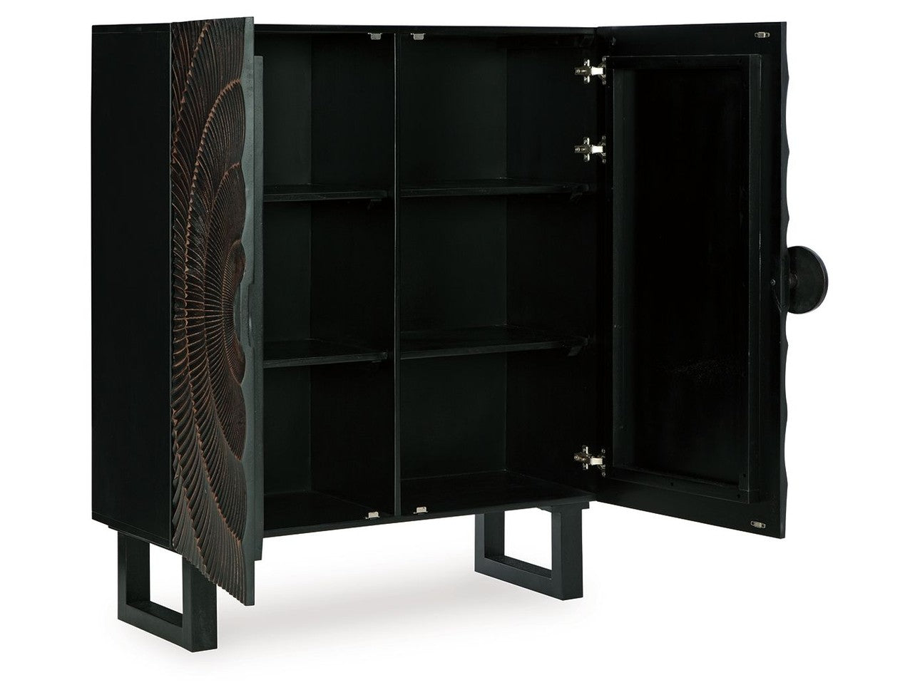 Fosterman - Accent Cabinet - Distressed Black