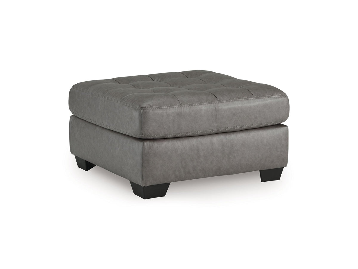 Clairette Court - Oversized Accent Ottoman - Alloy