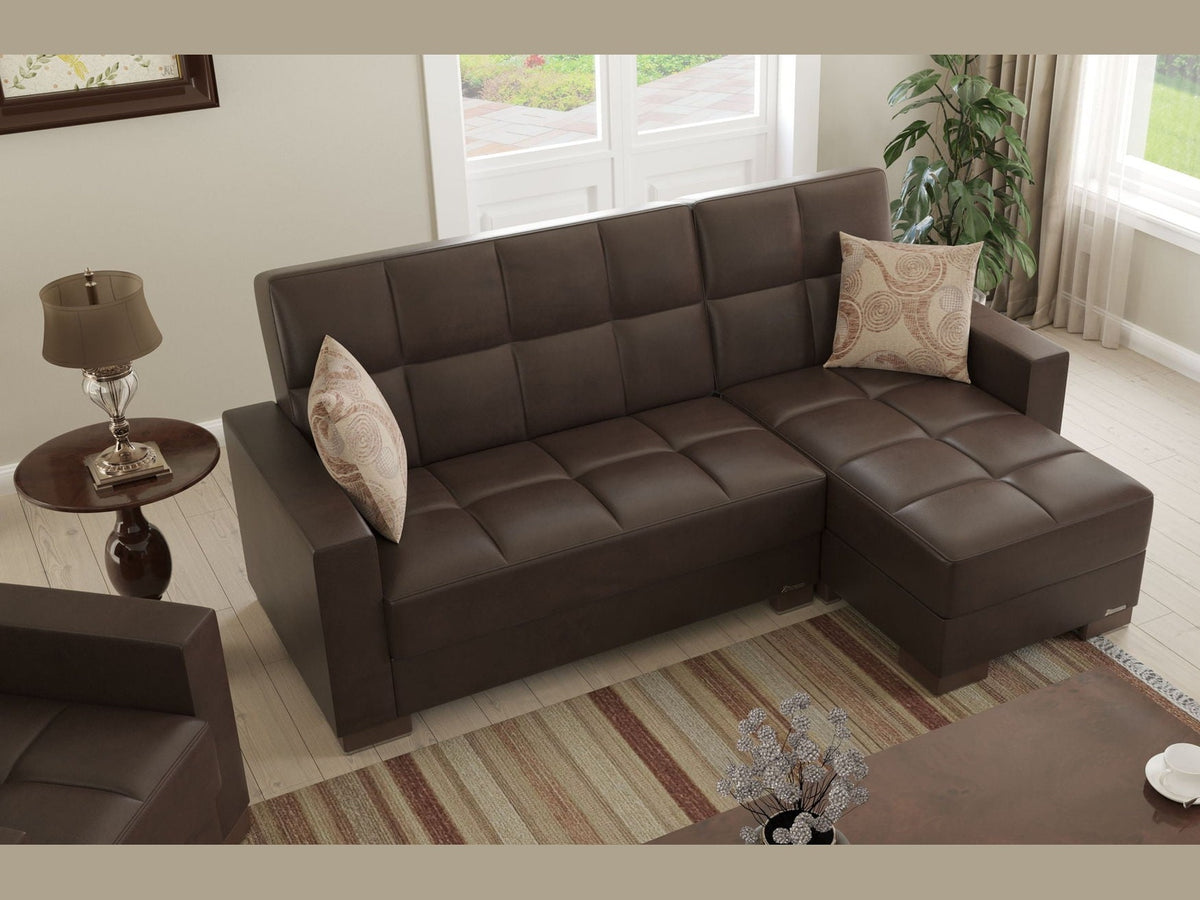 Ottomanson Armada - Upholstered Convertible Chaise Lounge With Storage - PU